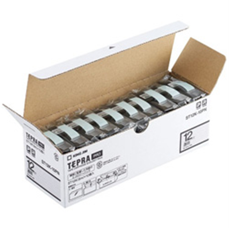 キングジム PROテープエコパック 10個入り ST12K-10PN 透明 ［黒文字 /12mm幅］ ST12K10PN 1個（ご注文単位1個）【直送品】