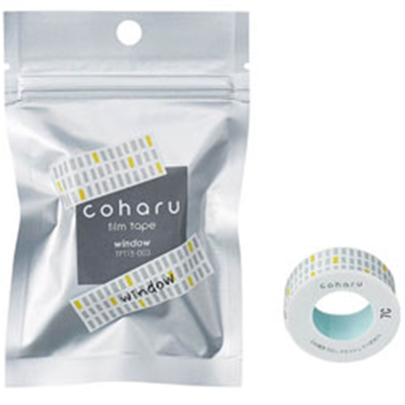 キングジム こはる専用フィルムテープ(※TEPRA Lite・ひよりも使用可) TPT15-003 ウィンドウ ［黒文字 /15mm幅］ TPT15003 1個（ご注文単位1個）【直送品】