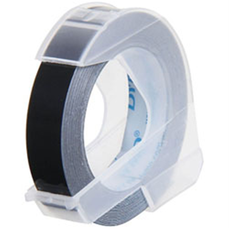 DYMO グロッシーテープ つやあり  ブラック DM0903-B ［白文字 /9mm幅］ DM0903B 1個（ご注文単位1個）【直送品】