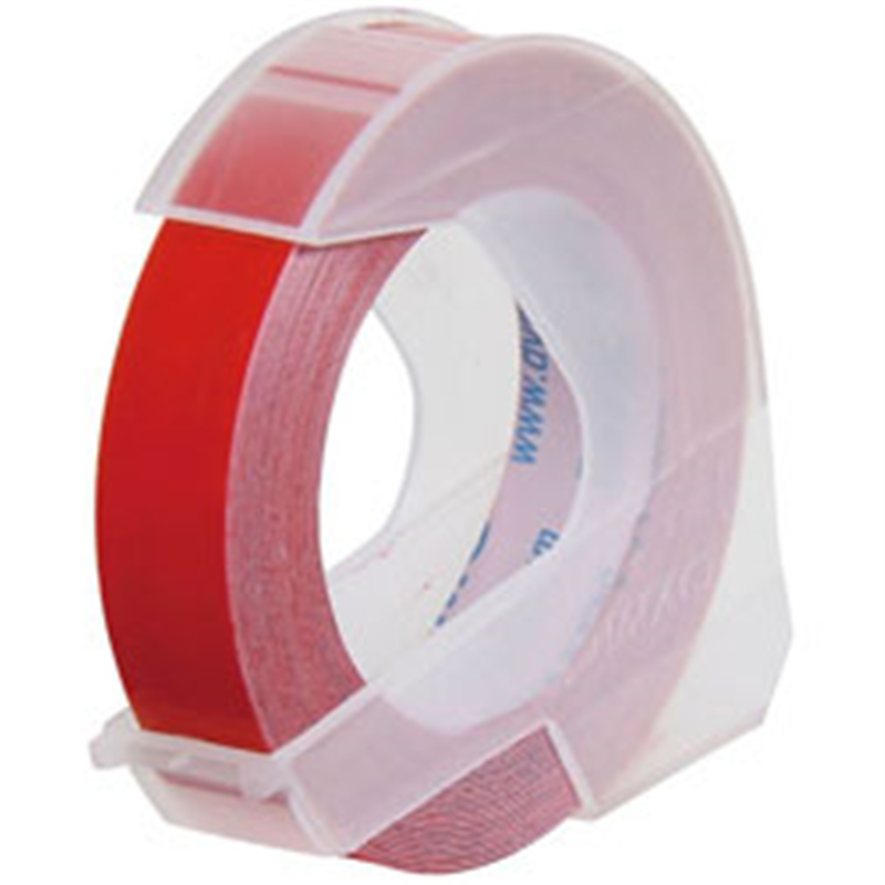 DYMO グロッシーテープ つやあり  レッド DM0903-RD ［白文字 /9mm幅］ DM0903RD 1個（ご注文単位1個）【直送品】