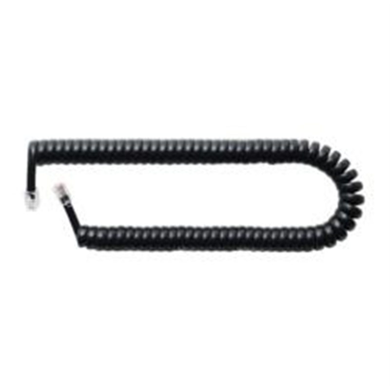 ミヨシ 受話器用カールコード 0.3m ストレート結線 黒 DCJ403SBK 1個(ご注文単位1個)【直送品】