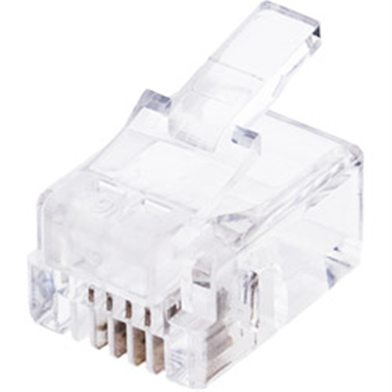 ミヨシ モジュラープラグ 6極4芯 10個入 DA-604P DA604P 1個(ご注文単位1個)【直送品】