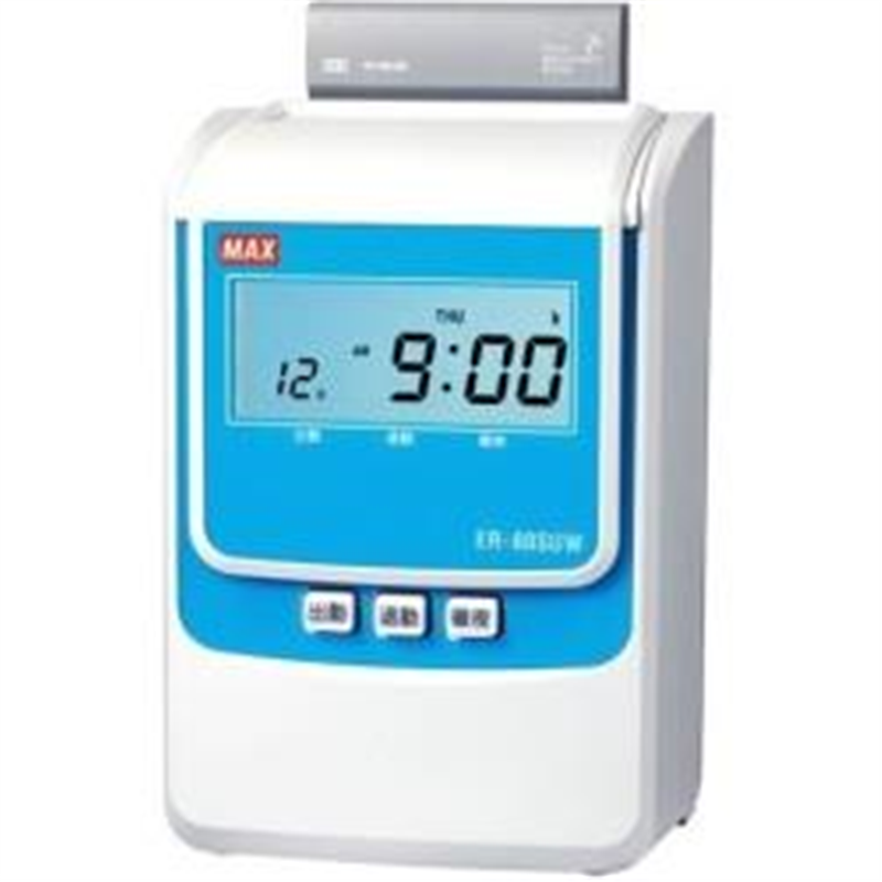 マックス タイムレコーダー 電波時計搭載モデル ホワイト ER-80SUW ER80SUW 1個(ご注文単位1個)【直送品】