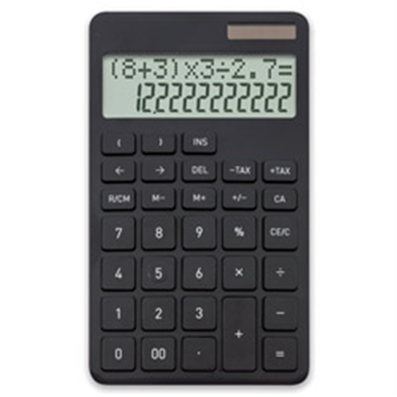 アスカ 電卓 リーサムルフト 税率設定対応 Sサイズ C1242BK ブラック ［12桁］ C1242BK 1個（ご注文単位1個）【直送品】