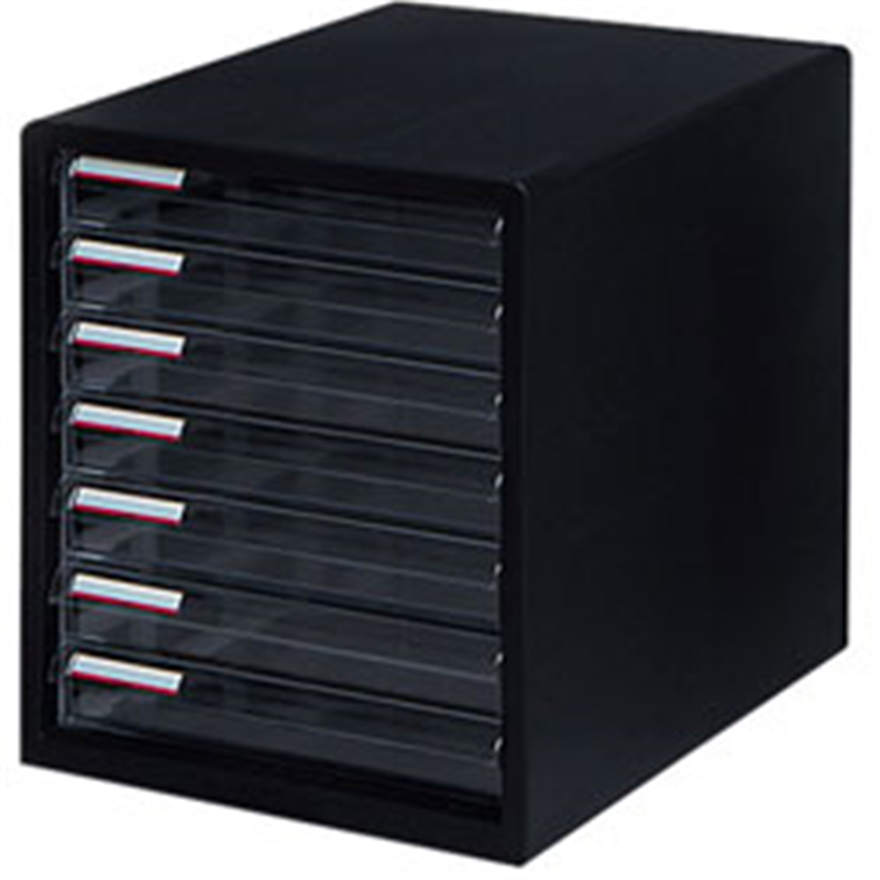 アステージ #446016 ファイレックス レターケース M7 黒 #446016 1個（ご注文単位1個）【直送品】