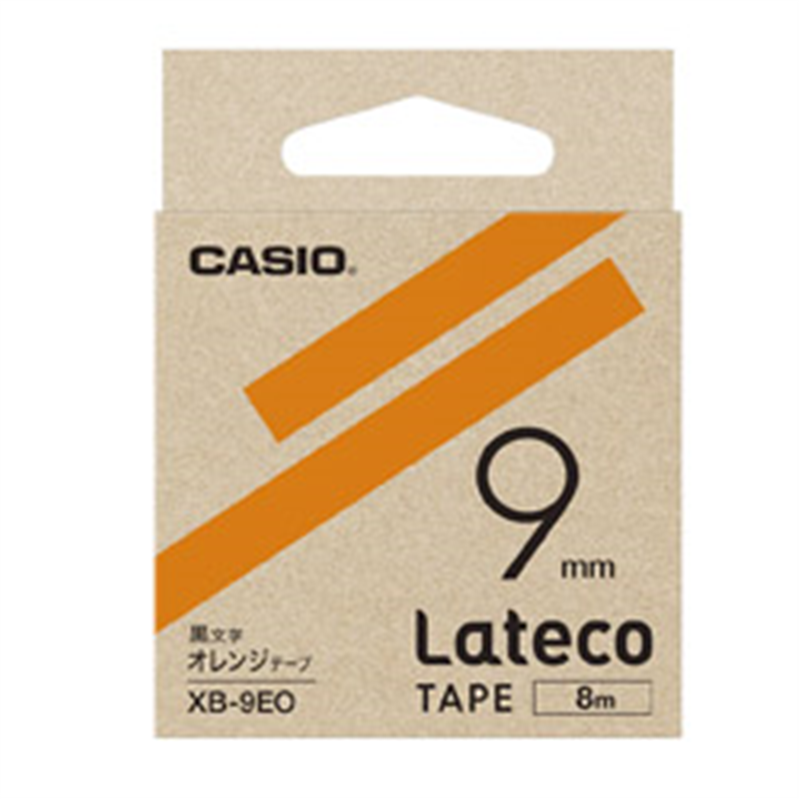 カシオ ラベルライターテープ XB9EO オレンジ XB9EO 1個（ご注文単位1個）【直送品】