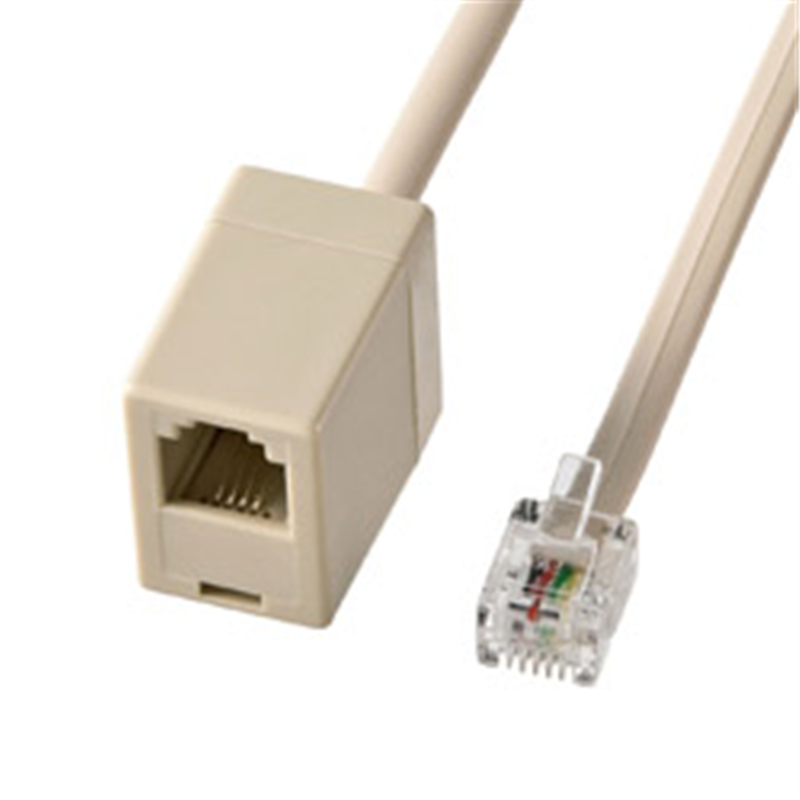 サンワサプライ 電話延長ケーブル TEL-EX8-2K2 TELEX82K2 1個（ご注文単位1個）【直送品】