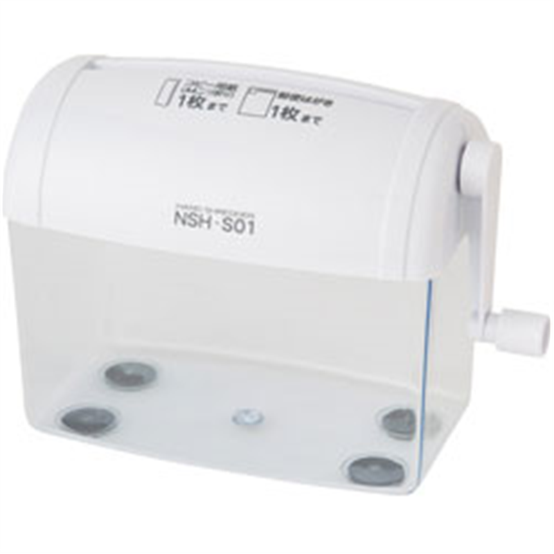 ナカバヤシ ハンドシュレッダー ハンドシュレッダ クルッキルストレート ホワイト NSH-S01WH ［ストレートカット /A6サイズ］ NSHS01WH 1個（ご注文単位1個）【直送品】