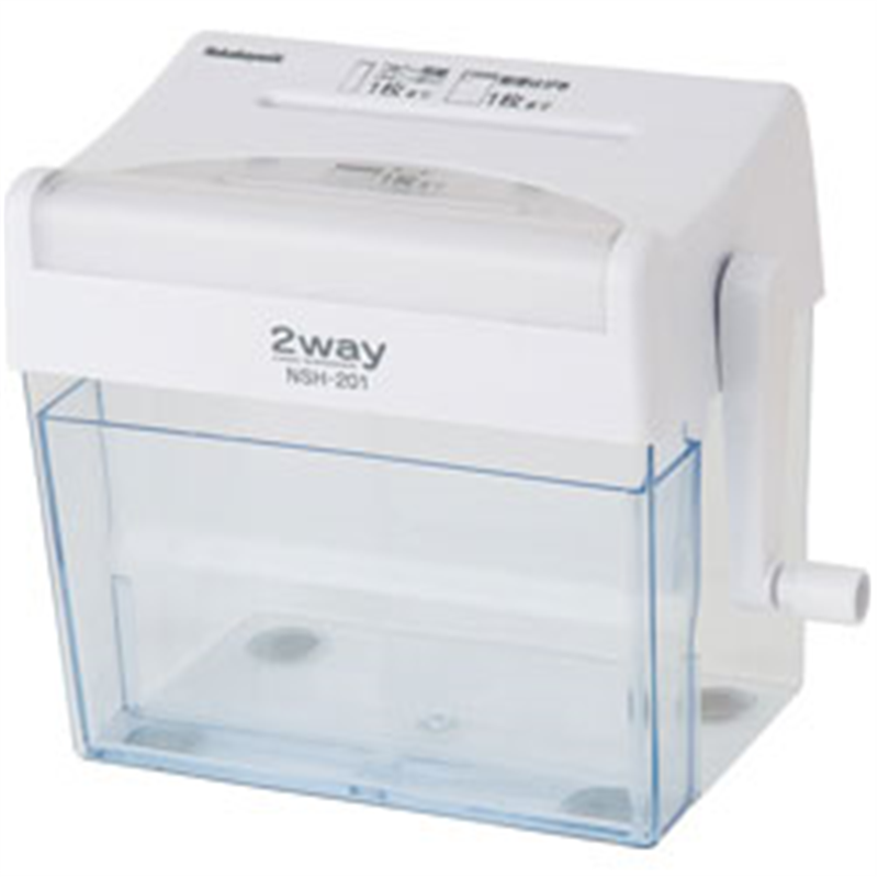 ナカバヤシ ハンドシュレッダー 2Way ハンドシュレッダ クルッキルクロス ホワイト NSH-201WH ［クロスカット /A6サイズ］ NSH201WH 1個（ご注文単位1個）【直送品】