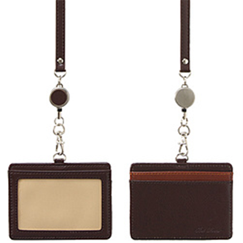 セキセイ BP-5703 リール付き IDカードホルダー  ブラウン BP5703 1個（ご注文単位1個）【直送品】