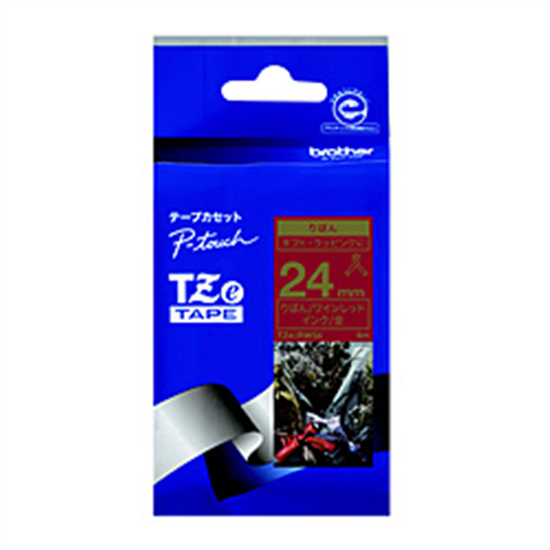 ブラザー 【ブラザー純正】ピータッチ リボンテープ TZe-RW54 幅24mm (金文字/ワインレッド) TZe TAPE ワインレッド TZe-RW54 ［金文字 /24mm幅］ TZERW54 1個（ご注文単位1個）【直送品】