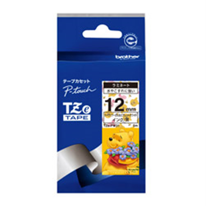 ブラザー 【ブラザー純正】ピータッチ ラミネートテープ TZe-PW31 幅12mm (黒文字/プーさん&ピグレットホワイト)  プーさん&ピグレットホワイト TZe-PW31 ［黒文字 /12mm幅］ TZePW31 1個（ご注文単位1個）【直送品】