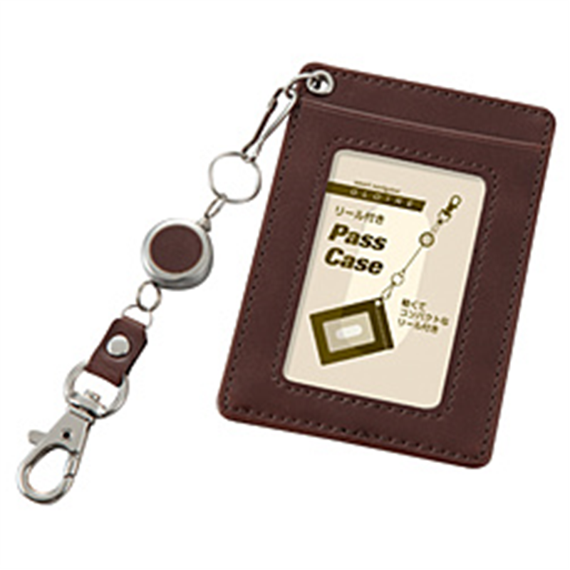 レイメイ 〔パスケース〕 リール付 グロワール ブラウン GLP164C GLP164C 1個（ご注文単位1個）【直送品】
