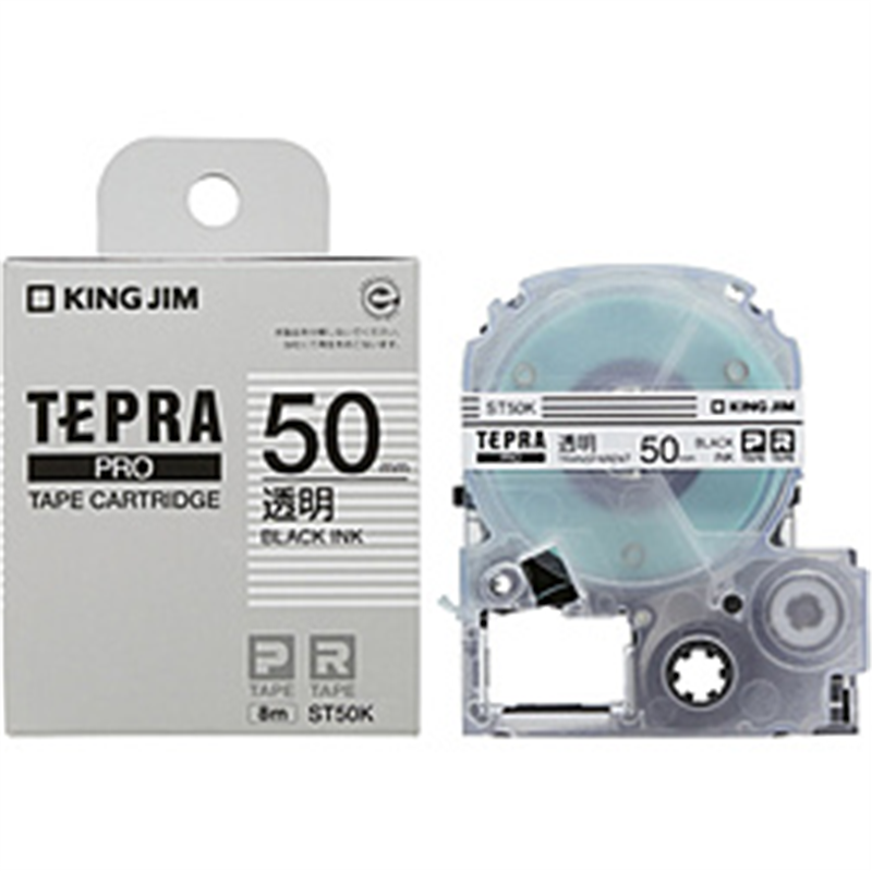 キングジム PROテ-プカ-トリッジ・透明ラベル ST50K 1個（ご注文単位1個）【直送品】