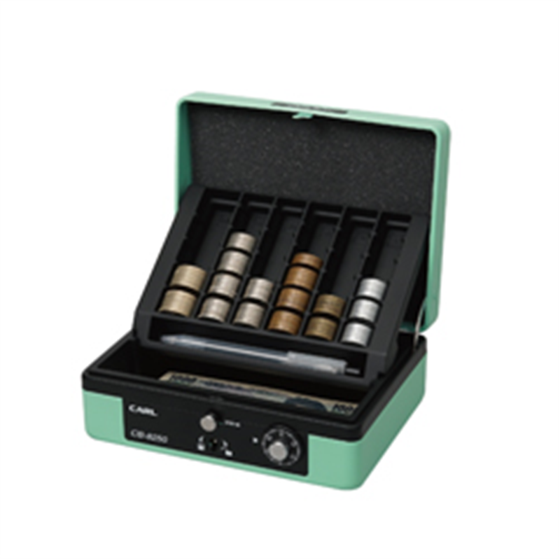 カール事務器 CB-8250-U キャッシュボックス　ライトグリーン  ライトグリーン CB8250U 1個（ご注文単位1個）【直送品】