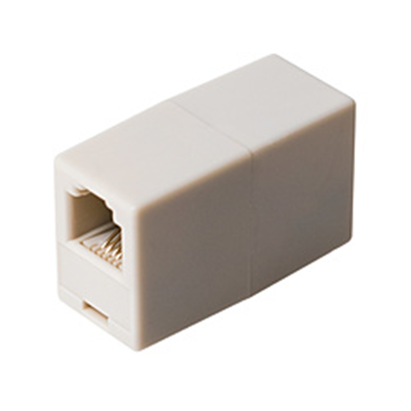 ミヨシ 6極4芯対応 電話機コード延長アダプタ ホワイト DA40WH 1個(ご注文単位1個)【直送品】