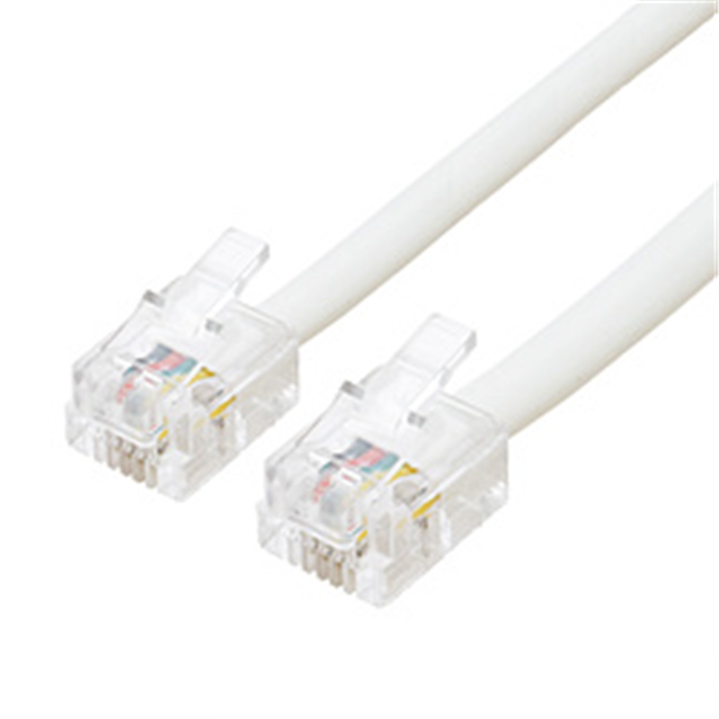 ミヨシ 電話機コード 6極4芯 10m 白 DC410WH 1個(ご注文単位1個)【直送品】