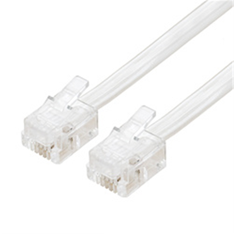 ミヨシ 電話機コード 6極4芯 3m クリア DC403SK 1個(ご注文単位1個)【直送品】