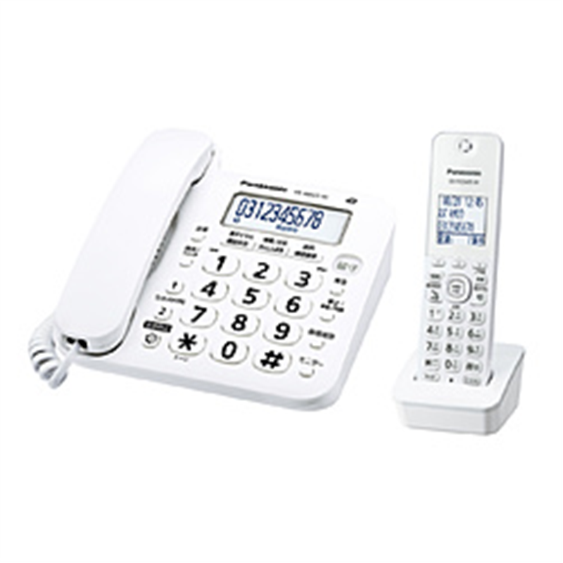 パナソニック コードレス電話機  ホワイト VE-GD27DL-W ［子機1台］ VEGD27DLW 1個（ご注文単位1個）【直送品】