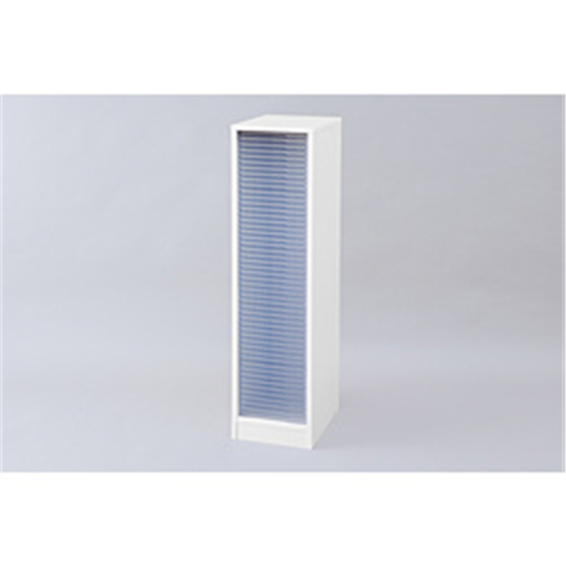 アイリスオーヤマ フロアケース [W275xD359xH1100mm] 木製 超浅型50段  ホワイト MFE-1500 MFE1500 1個（ご注文単位1個）【直送品】