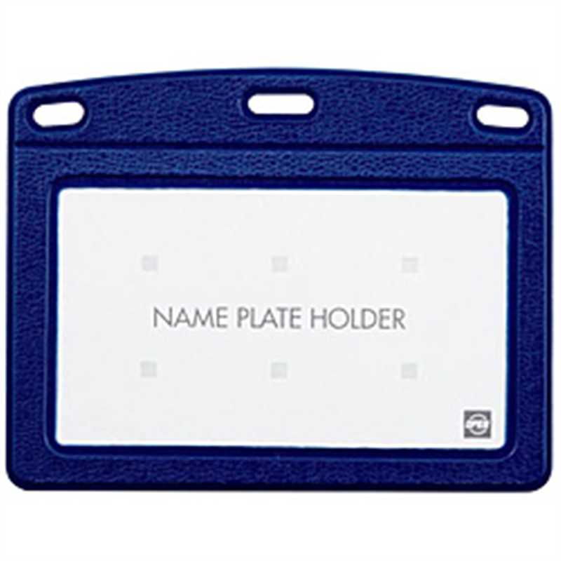 オープン工業 名札ケース 青 1P レザータイプ NB360CBU 1個(ご注文単位1個)【直送品】