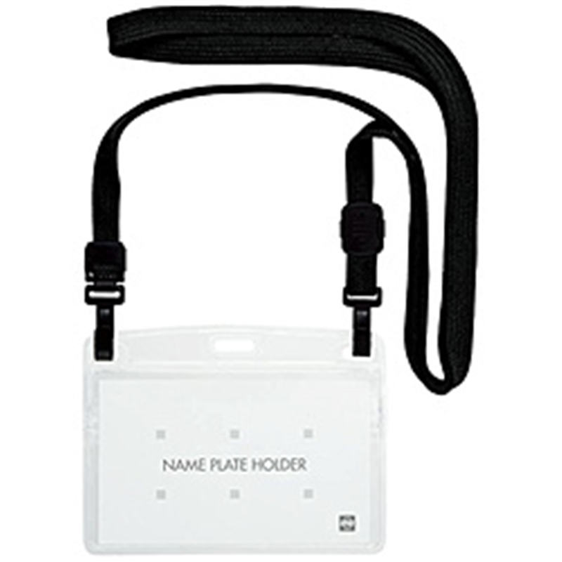 オープン工業 吊り下げ名札　ダブルフック　1枚　黒 NL1PBK 1個（ご注文単位1個）【直送品】