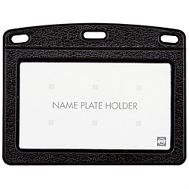 オープン工業 名札ケース　黒　1P　レザータイプ NB360CBK 1個（ご注文単位1個）【直送品】