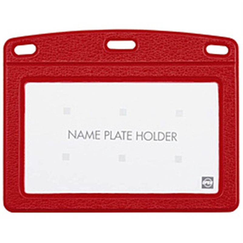 オープン工業 名札ケース　赤　1P　レザータイプ NB360CRD 1個（ご注文単位1個）【直送品】