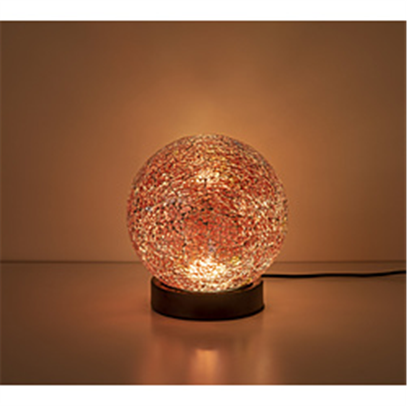 イシグロ　ISHIGURO モザイク LEDランプ ボール型 (無段階調光) レッド ※AC電源アダプター附属  21481 ［LED /電球色］ 21481 1個（ご注文単位1個）【直送品】