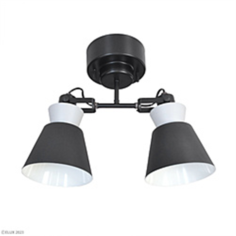 エルックス BONISﾎﾞﾆｽ 2灯ｼｰﾘﾝｸﾞｽﾎﾟｯﾄﾗｲﾄ（ﾌﾞﾗｯｸ×ｸﾞﾚｰ） ブラック×グレー LC11013-BK LC11013 1個（ご注文単位1個）【直送品】