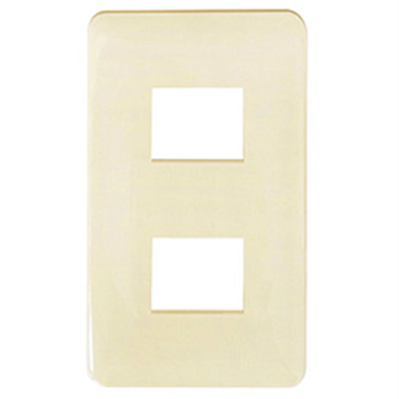 オーム電機　OHM　ELECTRIC 埋込ﾌﾟﾚｰﾄ2口用  HS-U12PP/W HSU12PP/W 1個（ご注文単位1個）【直送品】