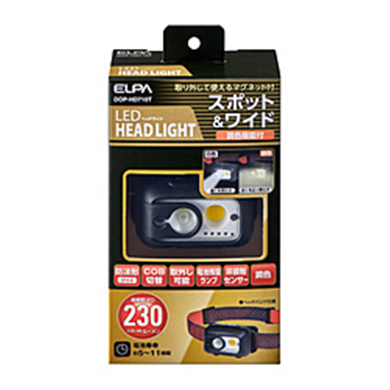 ELPA　エルパ LEDヘッドライト  DOP-HD710T DOPHD710T 1個（ご注文単位1個）【直送品】
