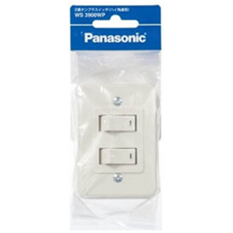 パナソニック 2連タンブラスイッチ WS3900WP WS3900WP 1個（ご注文単位1個）【直送品】