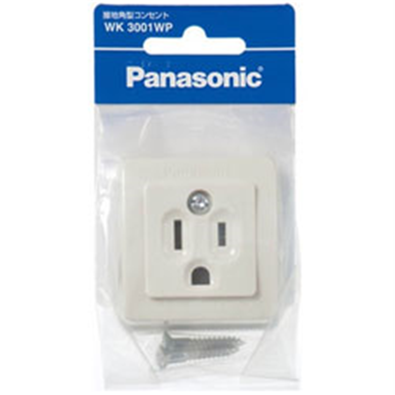 パナソニック 接地角型コンセント WK3001WP WK3001WP 1個(ご注文単位1個)【直送品】