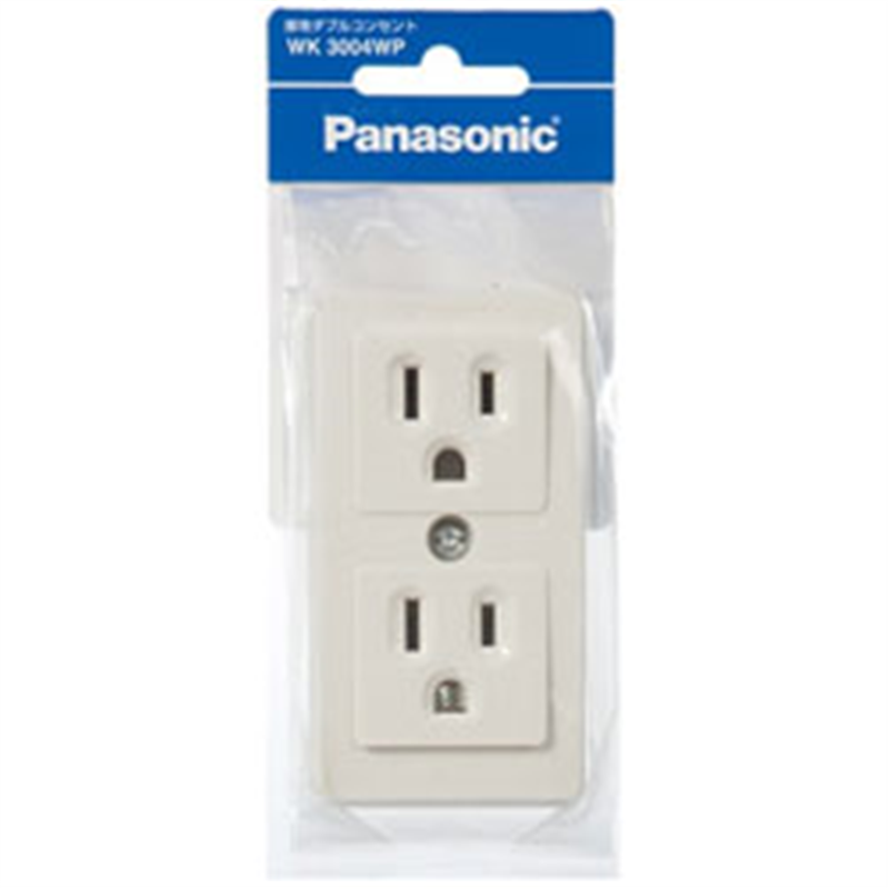 パナソニック 接地ダブルコンセント WK3004WP 1個(ご注文単位1個)【直送品】