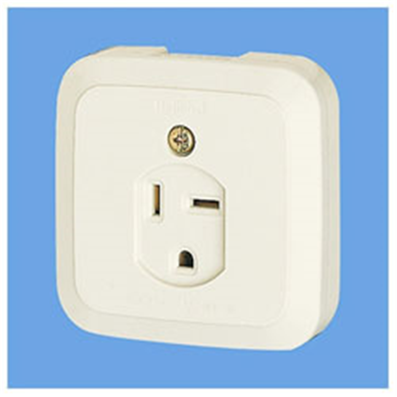 パナソニック 小型接地2P30A角型コンセント ホワイト WK3730W WK3730W 1個（ご注文単位1個）【直送品】