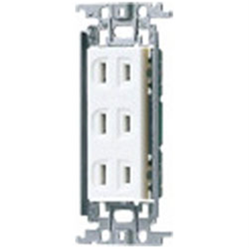 パナソニック 埋込トリプルコンセント(金属枠付) WTF13033WK ホワイト WTF13033WK 1個（ご注文単位1個）【直送品】