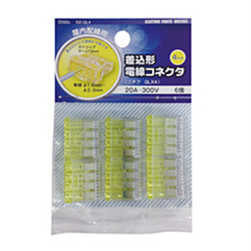オーム電機 OHM ELECTRIC 差込形コネクタ QL4 6個 DZ-QL4 DZQL4 1個(ご注文単位1個)【直送品】