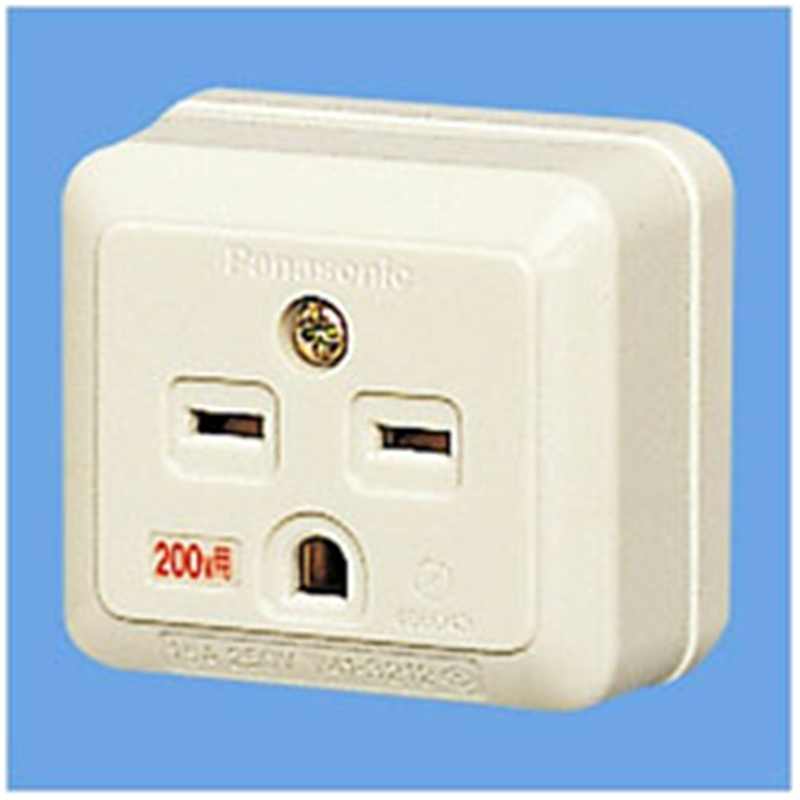 パナソニック 接地角型コンセント(250V) WK3012 WK3012 1個(ご注文単位1個)【直送品】