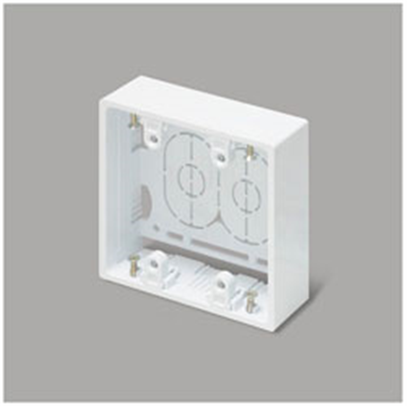 マサル工業 MASARU INDUSTRIES ニュー・エフ用露出ボックス 2個用浅型 ホワイト 個袋 SFBAEH22 SFBAEH22 1個(ご注文単位1個)【直送品】