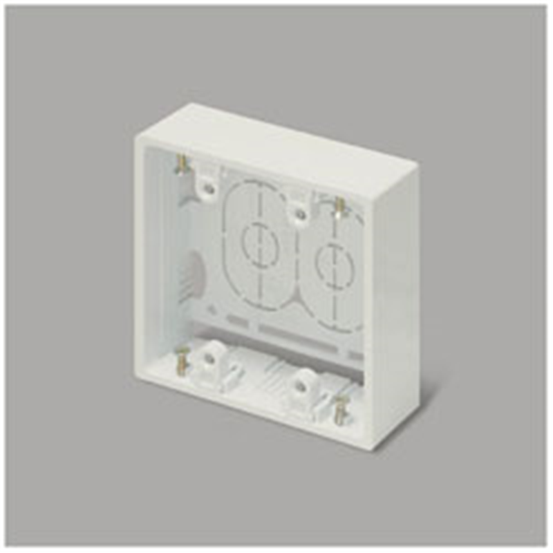 マサル工業 MASARU INDUSTRIES ニュー・エフ用露出ボックス 2個用浅型 ミルキー 個袋 SFBAEH23 SFBAEH23 1個(ご注文単位1個)【直送品】