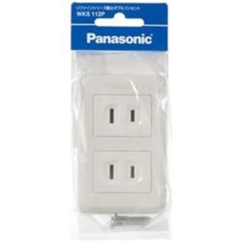 パナソニック リファインシリーズ 露出ダブルコンセント WKS112 WKS112 1個（ご注文単位1個）【直送品】