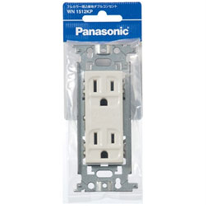 パナソニック フルカラー埋込接地ダブルコンセント WN1512KP WN1512 1個（ご注文単位1個）【直送品】