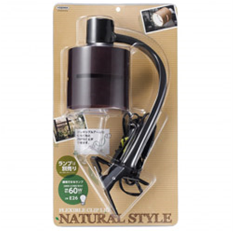 ヤザワ ウッドセードフレキシブルクリップライト ダークウッド　CFX60X01DW CFX60X01DW 1個（ご注文単位1個）【直送品】