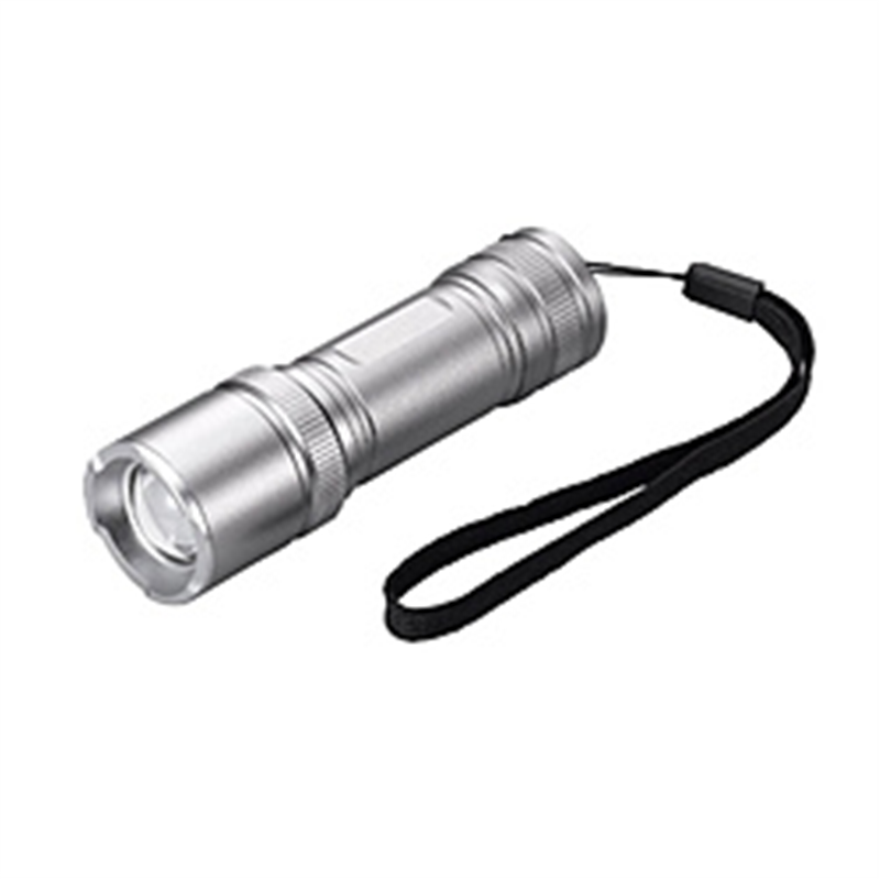 ヤザワ 懐中電灯 ガンメタリック BKAZ160GM ［LED /単4乾電池×3］ BKAZ160GM 1個（ご注文単位1個）【直送品】