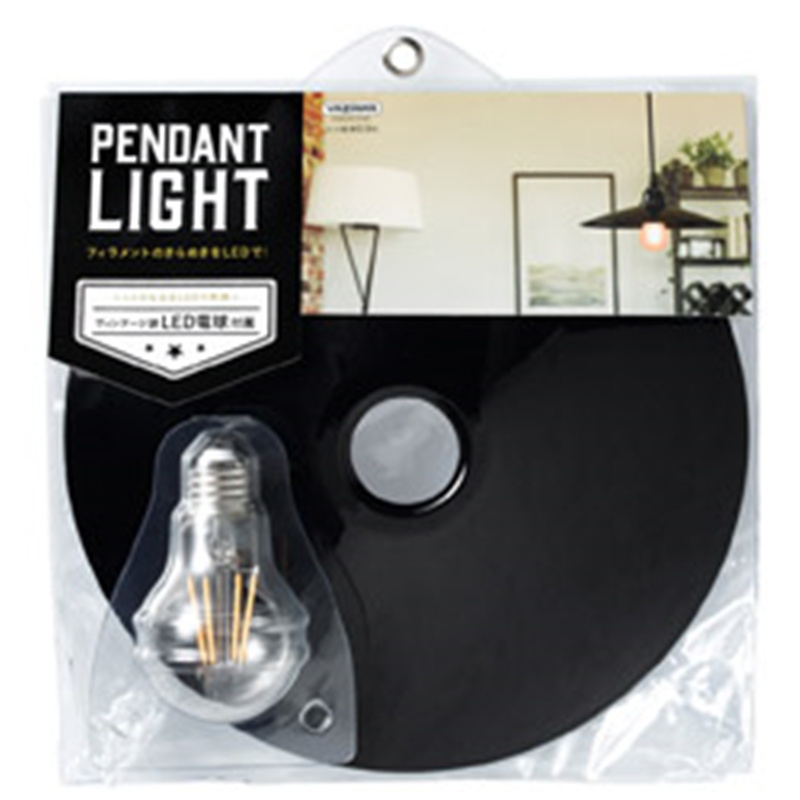 ヤザワ レトロペンダントランプ付きペンダントライト ブラック PDR04L01BK ［電球色 /リモコン無］ PDR04L01BK 1個（ご注文単位1個）【直送品】