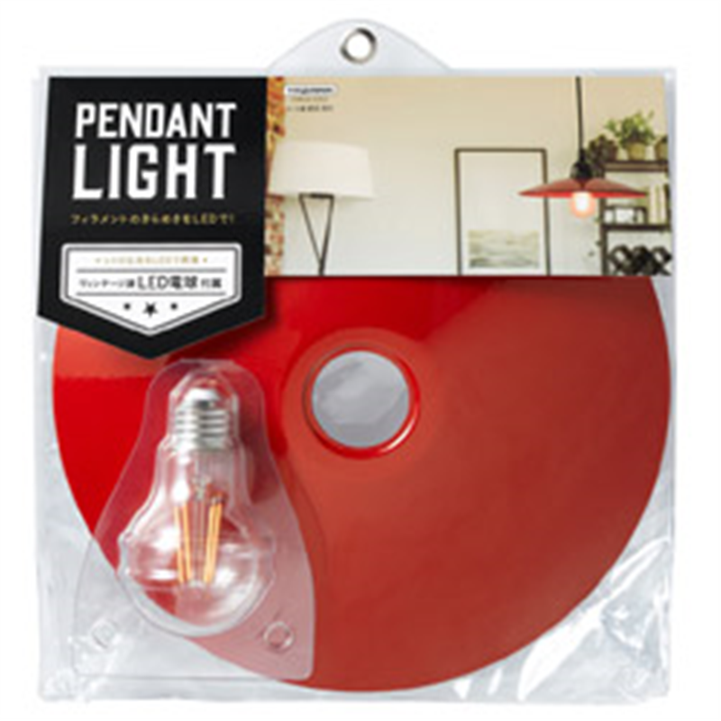 ヤザワ レトロペンダントランプ付きペンダントライト レッド PDR04L01RD ［リモコン無］ PDR04L01RD 1個（ご注文単位1個）【直送品】