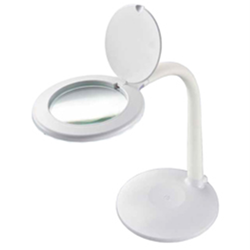 オーム電機　OHM　ELECTRIC L-ZOOM ルーペ付スタンドライト ホワイト DS-L24ZS-W ［LED /昼白色］ DSL24ZSW 1個（ご注文単位1個）【直送品】