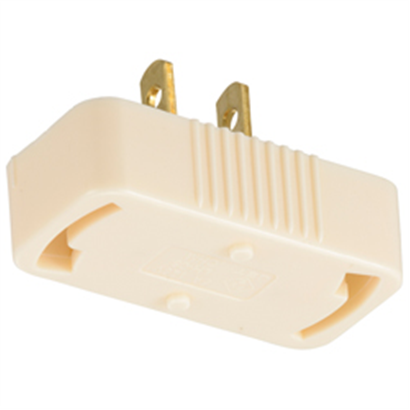 オーム電機　OHM　ELECTRIC 角型引掛プラグアダプター 照明用  HS-LH05 HSLH05 1個（ご注文単位1個）【直送品】