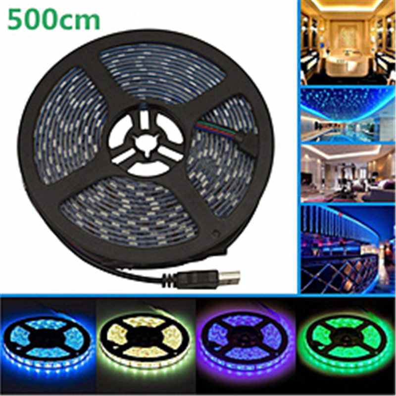 ROYALMONSTER LEDテープライトUSB給電5m ROYALMONSTER RGBマルチカラー RM-3573 RM3573 1個(ご注文単位1個)【直送品】